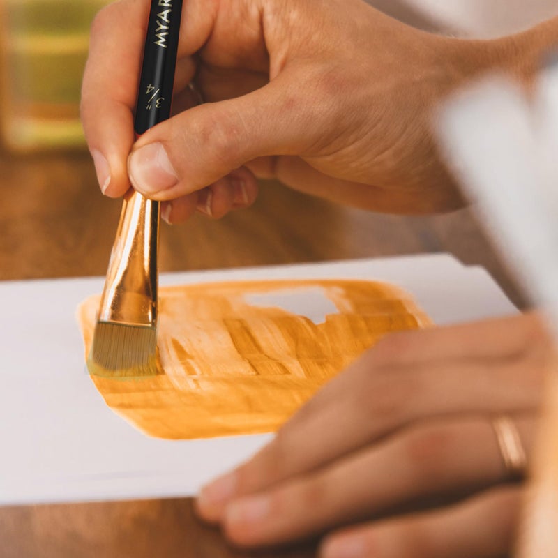 Myartscape مجموعة فرش الرسم المحمولة من MyArtscape - 7 فرشاة فنانين للرسم بالألوان المائية والأكريليك والزيتية - المجموعة 1 - مستلزمات فنية عالية الجودة - Image 4